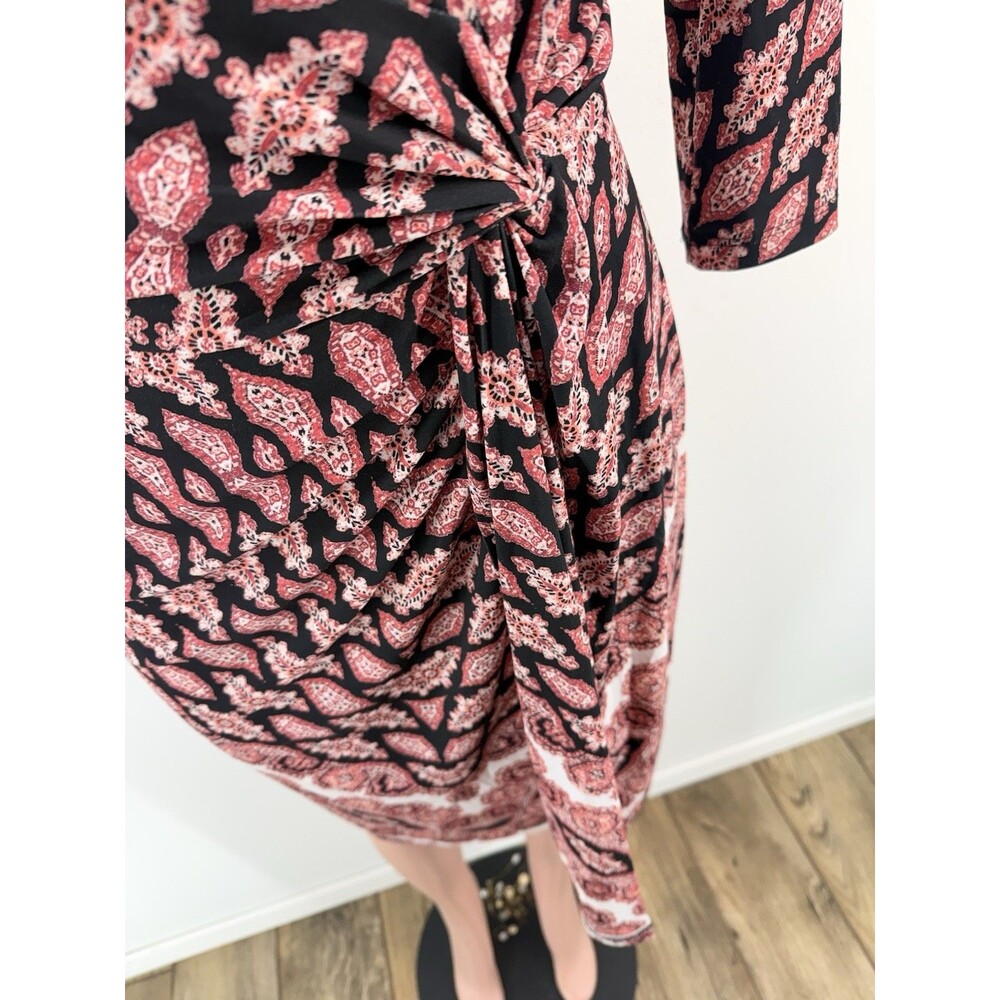 NWT Antonio Melani Wrap Dress Size M 3/4 Sleeves Black - Picture 6 of 13